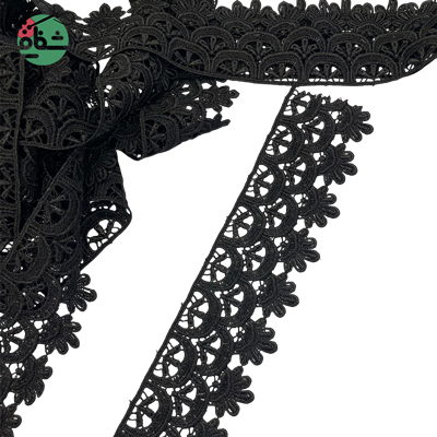 گیپور سیاه - گیپور مشکی - خرازی شفافی گیپور سیاه - گیپور مشکی - خرازی شفافی