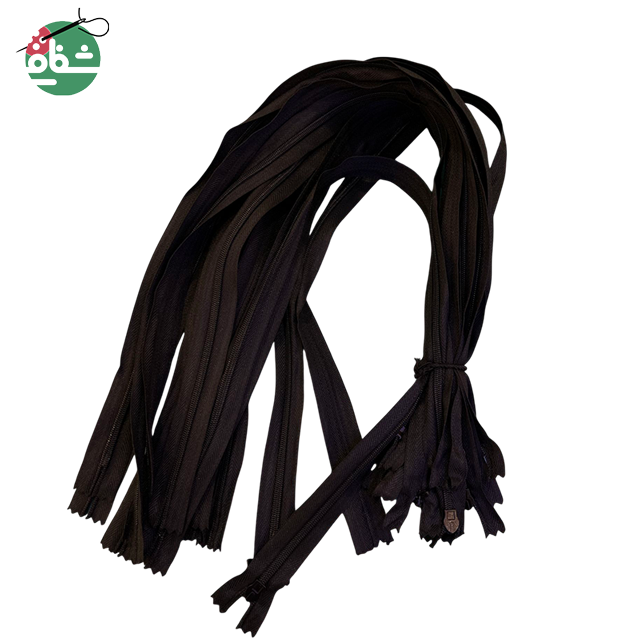 زیپ مخفی ۶۰سانت مشکی - خرازی شفافی