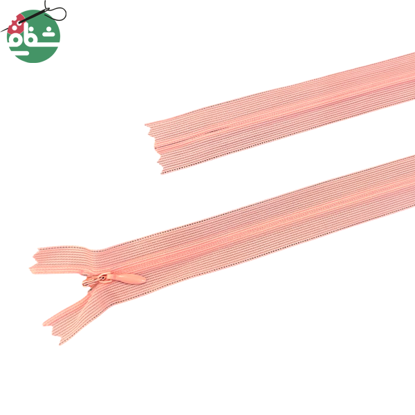 زیپ مخفی ۶۰سانت صورتی - خرازی شفافی