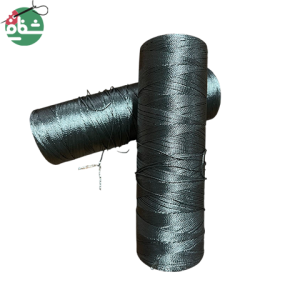 نخ ابریشم طوسی پررنگ - خرازی شفافی