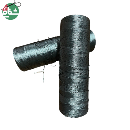 نخ ابریشم طوسی پررنگ - خرازی شفافی