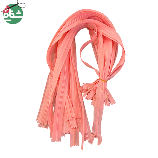 زیپ مخفی ۶۰سانت صورتی - خرازی شفافی