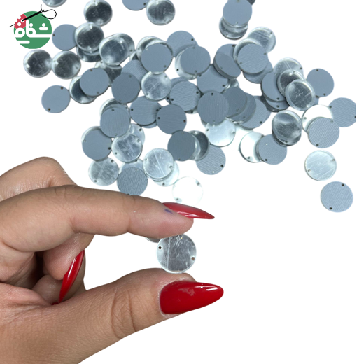 آینه گرد تزیینی نقره ای سایز 2 - خرازی شفافی آینه گرد تزیینی نقره ای سایز 2 - خرازی شفافی