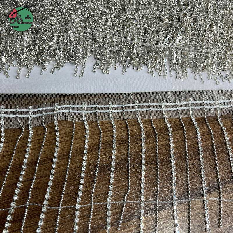 خرجکار نگین و زنجیری نقره ای - خرازی شفافی