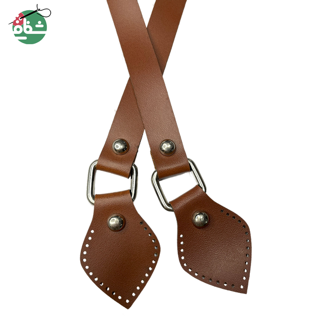 دسته کیف چرمی قهوه ای روشن - خرازی شفافی