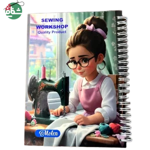 دفتر اندازه گیری مدل دختر عینکی