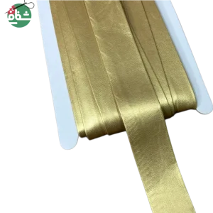 نوار اریب چرم خارجی طلایی 3سانت(بسته ۱۰متری)